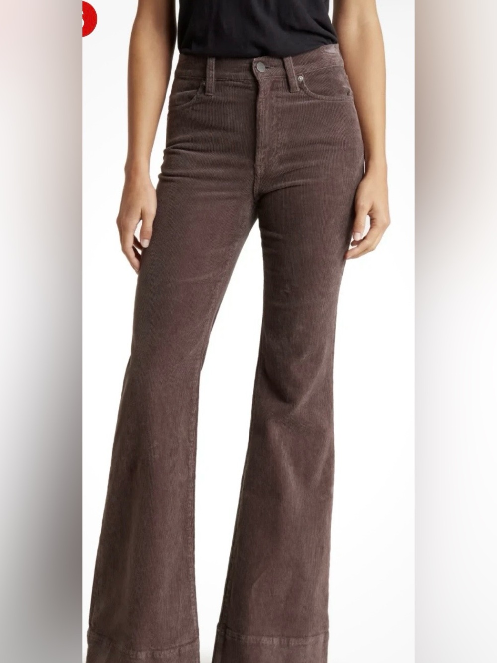 041.New Alice and Olivia Beautiful High Rise Bell Bottom Corduroy Pants $350